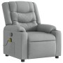 Sillón reclinable de masaje de tela gris claro en Sillones | Comprar online en Foru.es