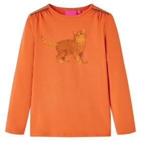 Camiseta infantil de manga larga naranja tostado 128 de vidaXL, Camisetas para niños - Ref: Foro24-14212, Precio: 8,92 €, Des...
