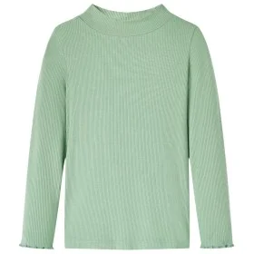 Camiseta infantil manga larga cuello alto color menta oscuro 92 de vidaXL, Camisetas para niños - Ref: Foro24-14329, Precio: ...