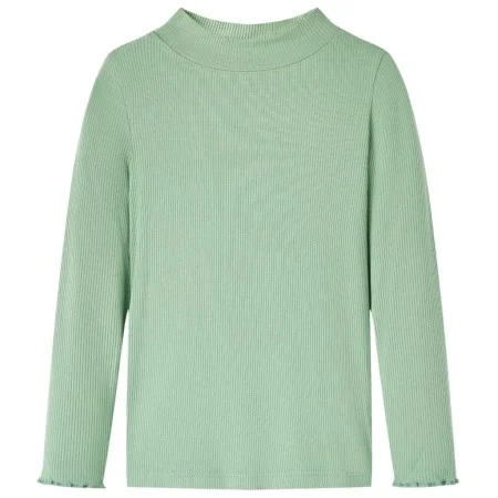 Camiseta infantil manga larga cuello alto color menta oscuro 92 de vidaXL, Camisetas para niños - Ref: Foro24-14329, Precio: ...