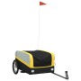 Remolque para bicicleta hierro negro y amarillo 45 kg de vidaXL, Remolques para bicicletas - Ref: Foro24-94043, Precio: 81,90...