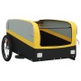 Remolque para bicicleta hierro negro y amarillo 45 kg de vidaXL, Remolques para bicicletas - Ref: Foro24-94043, Precio: 81,90...