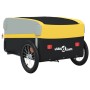 Remolque para bicicleta hierro negro y amarillo 45 kg de vidaXL, Remolques para bicicletas - Ref: Foro24-94043, Precio: 81,90...