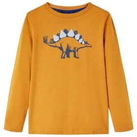 Camiseta infantil de manga larga ocre oscuro 140 de vidaXL, Camisetas para niños - Ref: Foro24-12858, Precio: 8,30 €, Descuen...