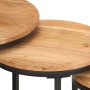 Mesitas auxiliares 3 piezas madera maciza de acacia en Mesas auxiliares | Comprar online en Foru.es