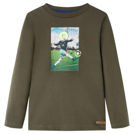Camiseta infantil con manga larga caqui 116 de vidaXL, Camisetas para niños - Ref: Foro24-12736, Precio: 8,52 €, Descuento: %