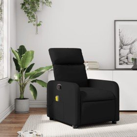 Sillón reclinable de masaje de piel sintética negra en Sillones | Comprar online en Foru.es