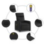 Sillón reclinable de masaje de piel sintética negra en Sillones | Comprar online en Foru.es