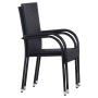 Sillas de jardín apilables 2 unidades ratán sintético negro de vidaXL, Sillas de jardín - Ref: Foro24-44238, Precio: 98,52 €,...