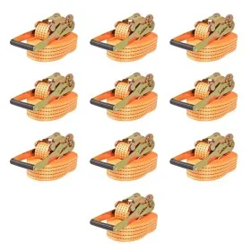 Correas de sujeción de trinquete 10 uds 2 T 8mx50mm naranja de vidaXL, Correas de amarre - Ref: Foro24-142663, Precio: 183,63...