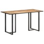 Mesa de comedor de madera maciza de mango rugosa 140 cm en Mesas de comedor | Comprar online en Foru.es