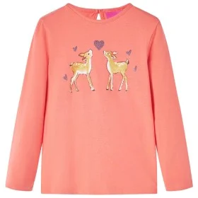 Camiseta infantil de manga larga coral 140 de vidaXL, Camisetas para niños - Ref: Foro24-13663, Precio: 10,10 €, Descuento: %