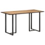 Mesa de comedor de madera maciza de mango rugosa 140 cm en Mesas de comedor | Comprar online en Foru.es