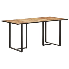 Mesa de comedor madera de mango rugosa 160 cm en Mesas de comedor | Comprar online en Foru.es