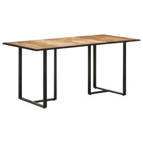Mesa de comedor madera de mango rugosa 160 cm en Mesas de comedor | Comprar online en Foru.es