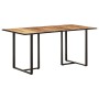 Mesa de comedor madera de mango rugosa 160 cm en Mesas de comedor | Comprar online en Foru.es