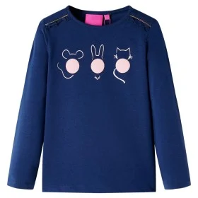 Camiseta infantil de manga larga azul marino 92 de vidaXL, Camisetas para niños - Ref: Foro24-13764, Precio: 8,45 €, Descuent...