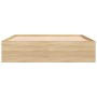 Estructura de cama roble Sonoma 150x200 cm de vidaXL, Camas y somieres - Ref: Foro24-3203868, Precio: 148,83 €, Descuento: %