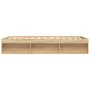 Estructura de cama roble Sonoma 150x200 cm de vidaXL, Camas y somieres - Ref: Foro24-3203868, Precio: 148,83 €, Descuento: %