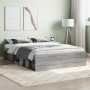 Estructura de cama de matrimonio Sonoma gris 135x190 cm de vidaXL, Camas y somieres - Ref: Foro24-3203913, Precio: 150,20 €, ...