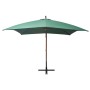Sombrilla colgante con palo de madera 300x300 cm verde de vidaXL, Sombrillas - Ref: Foro24-42967, Precio: 177,85 €, Descuento: %