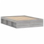 Estructura de cama de matrimonio Sonoma gris 135x190 cm de vidaXL, Camas y somieres - Ref: Foro24-3203913, Precio: 150,20 €, ...