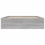 Estructura de cama de matrimonio Sonoma gris 135x190 cm de vidaXL, Camas y somieres - Ref: Foro24-3203913, Precio: 150,20 €, ...