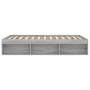 Estructura de cama de matrimonio Sonoma gris 135x190 cm de vidaXL, Camas y somieres - Ref: Foro24-3203913, Precio: 150,20 €, ...