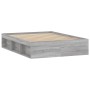 Estructura de cama de matrimonio Sonoma gris 135x190 cm de vidaXL, Camas y somieres - Ref: Foro24-3203913, Precio: 150,20 €, ...