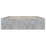 Estructura de cama de matrimonio gris cemento 135x190 cm de vidaXL, Camas y somieres - Ref: Foro24-3203911, Precio: 160,46 €,...