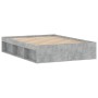 Estructura de cama de matrimonio gris cemento 135x190 cm de vidaXL, Camas y somieres - Ref: Foro24-3203911, Precio: 160,46 €,...
