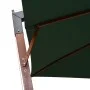 Sombrilla colgante con palo de madera 300x300 cm verde de vidaXL, Sombrillas - Ref: Foro24-42967, Precio: 172,74 €, Descuento: %