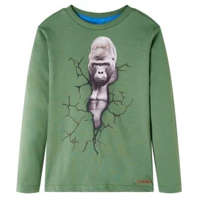 Camiseta infantil de manga larga caqui claro 140 de vidaXL, Camisetas para niños - Ref: Foro24-13223, Precio: 11,92 €, Descue...