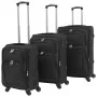 Juego de 3 maletas blandas negro de vidaXL, Maletas - Ref: Foro24-91315, Precio: 157,12 €, Descuento: %