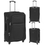 Juego de 3 maletas blandas negro de vidaXL, Maletas - Ref: Foro24-91315, Precio: 154,60 €, Descuento: %