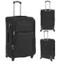 Juego de 3 maletas blandas negro de vidaXL, Maletas - Ref: Foro24-91315, Precio: 157,12 €, Descuento: %