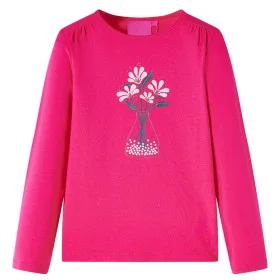 Camiseta infantil de manga larga rosa brillante 92 de vidaXL, Camisetas para niños - Ref: Foro24-13984, Precio: 8,85 €, Descu...