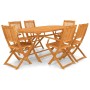 Set comedor de jardín plegable 7 pzas madera maciza de acacia de vidaXL, Conjuntos de jardín - Ref: Foro24-44057, Precio: 508...