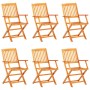 Set comedor de jardín plegable 7 pzas madera maciza de acacia de vidaXL, Conjuntos de jardín - Ref: Foro24-44057, Precio: 508...