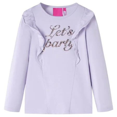Camiseta infantil de manga larga lila claro 92 de vidaXL, Camisetas para niños - Ref: Foro24-14219, Precio: 9,17 €, Descuento: %