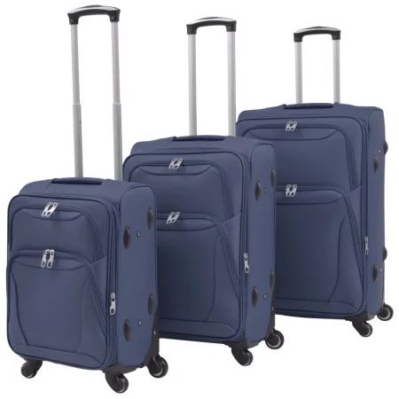 Juego de 3 maletas blandas azul marino de vidaXL, Maletas - Ref: Foro24-91317, Precio: 162,01 €, Descuento: %
