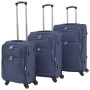 Juego de 3 maletas blandas azul marino de vidaXL, Maletas - Ref: Foro24-91317, Precio: 178,00 €, Descuento: %