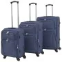 Juego de 3 maletas blandas azul marino de vidaXL, Maletas - Ref: Foro24-91317, Precio: 162,01 €, Descuento: %