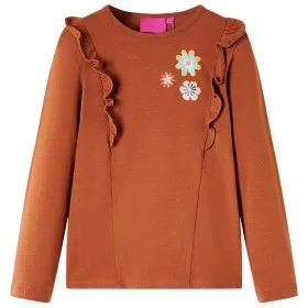 Camiseta infantil de manga larga color coñac 104 de vidaXL, Camisetas para niños - Ref: Foro24-13680, Precio: 8,30 €, Descuen...