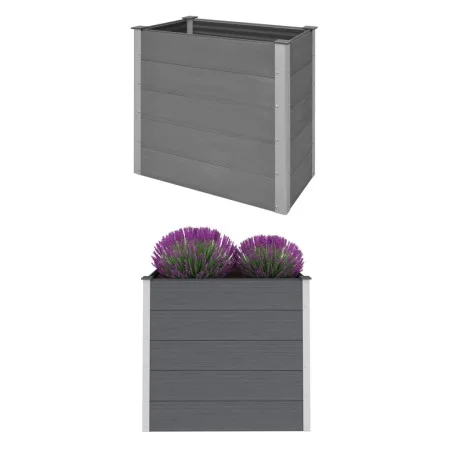Arriate de WPC gris 100x50x91 cm de vidaXL, Maceteros y jardineras - Ref: Foro24-43604, Precio: 294,56 €, Descuento: %