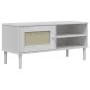 Mueble de TV SENJA aspecto ratán madera pino blanco 106x40x49cm de vidaXL, Muebles TV - Ref: Foro24-358041, Precio: 75,24 €, ...