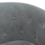 Sillón con taburete terciopelo gris oscuro de vidaXL, Sillones - Ref: Foro24-356478, Precio: 157,58 €, Descuento: %