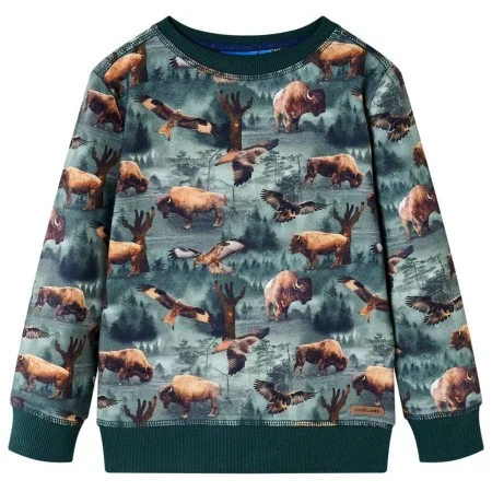 Sudadera infantil verde oscuro 104 de vidaXL, Camisetas para niños - Ref: Foro24-12980, Precio: 12,41 €, Descuento: %
