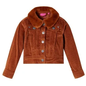 Chaqueta infantil pana color coñac 128 de vidaXL, Ropa de abrigo para niños - Ref: Foro24-13912, Precio: 13,53 €, Descuento: %