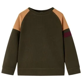 Sudadera infantil caqui oscuro y camel 116 de vidaXL, Camisetas para niños - Ref: Foro24-13391, Precio: 13,50 €, Descuento: %